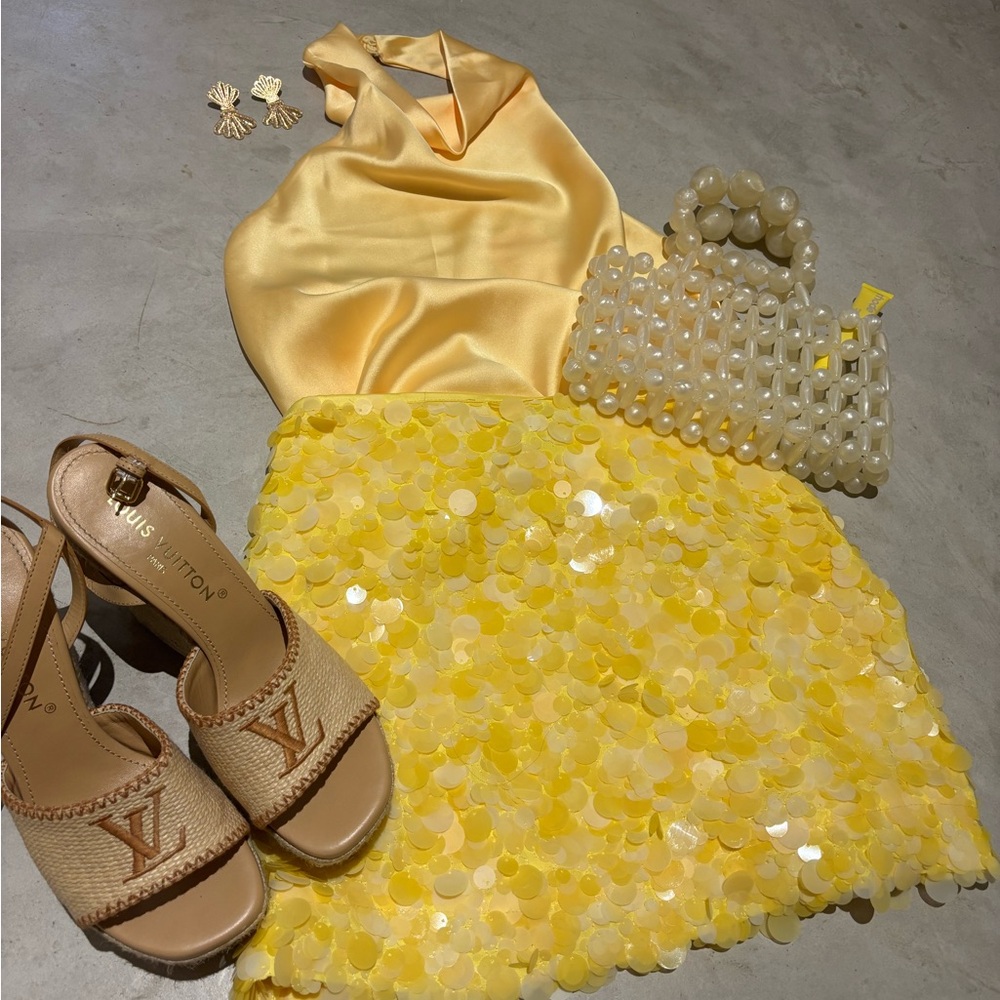 Zara Yellow Skirt Set